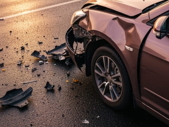 Kolizja na A4 w Katowicach: dwa pasy zablokowane, ruch utrudniony