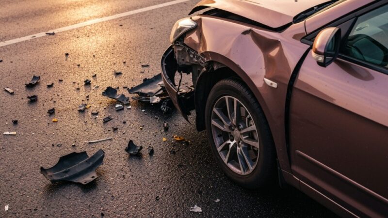 Kolizja na A4 w Katowicach: dwa pasy zablokowane, ruch utrudniony