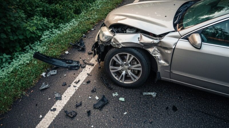 Wypadek na ul. Niepodległości: zachowaj ostrożność na śliskich nawierzchniach