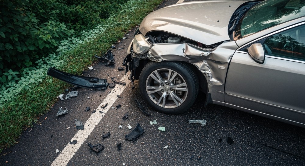 Wypadek na ul. Niepodległości: zachowaj ostrożność na śliskich nawierzchniach