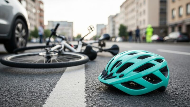 Rowerzystka potrącona przez samochód – apel o większą ostrożność na drogach