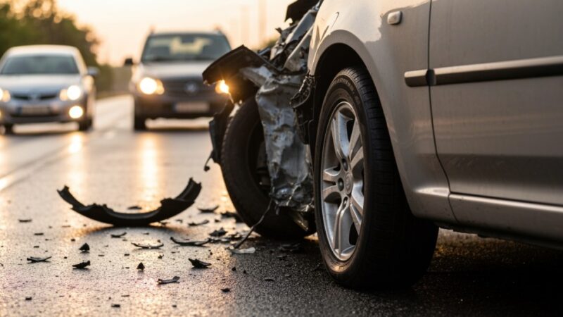 Tragedia w Kończycach Wielkich: 21-letni kierowca zginął po zderzeniu z drzewem