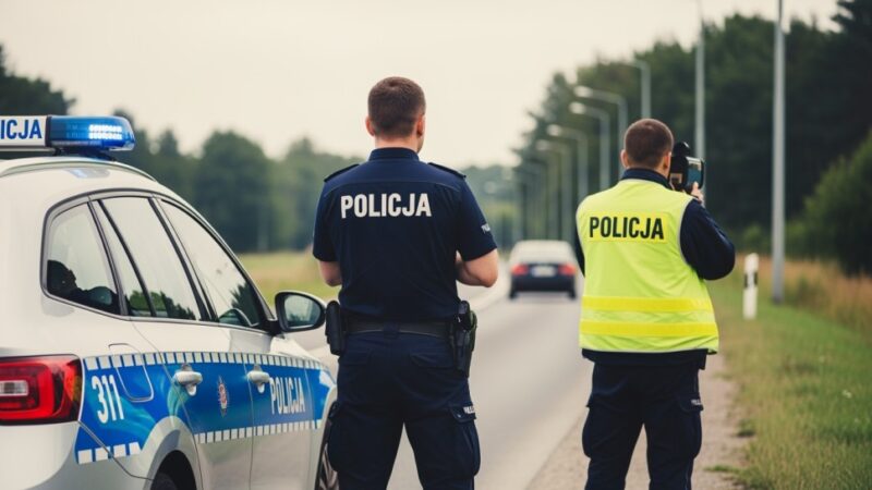 Kierowca Fiata porzucił auto i uciekł przed policją, obawiając się konsekwencji jazdy po alkoholu