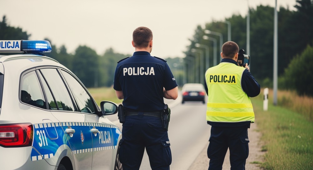 Kierowca Fiata porzucił auto i uciekł przed policją, obawiając się konsekwencji jazdy po alkoholu