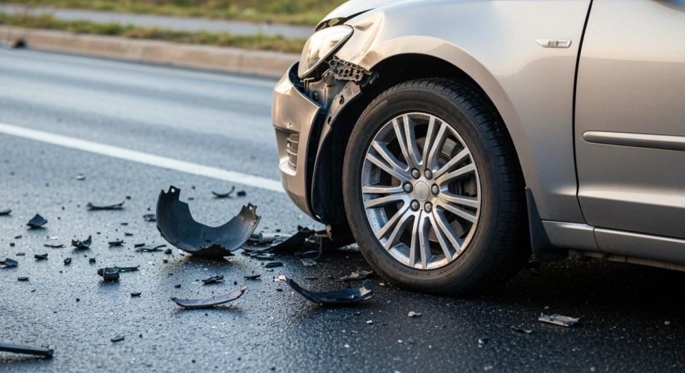 Myszków: młody kierowca dachował, pięć osób trafiło do szpitala po wypadku