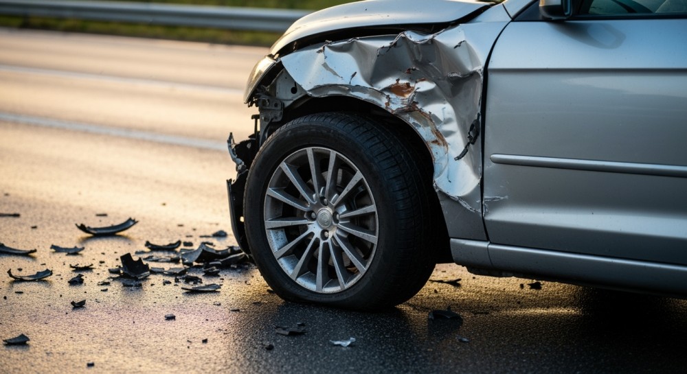 Wypadek w Babicach: zderzenie ciężarówki z osobówką, droga zablokowana!