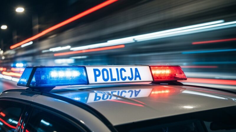 Dron policji patroluje nielegalne wyścigi ciężarówek na A4