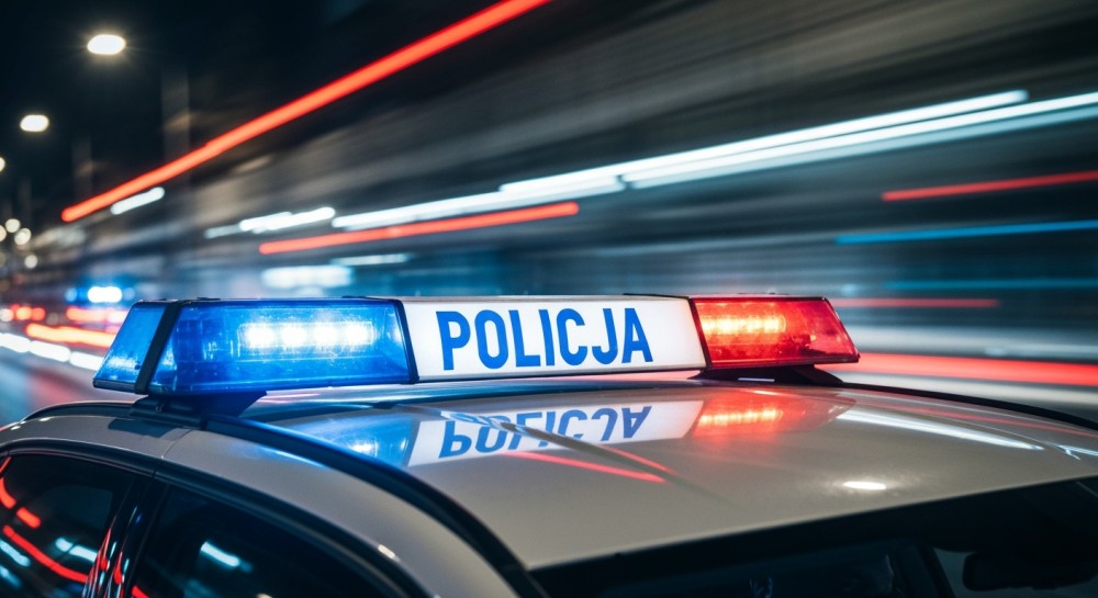 Dron policji patroluje nielegalne wyścigi ciężarówek na A4