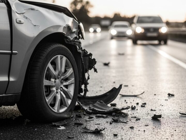 Pięć pojazdów w kolizji na A4: dwie osoby ranne, ruch zablokowany