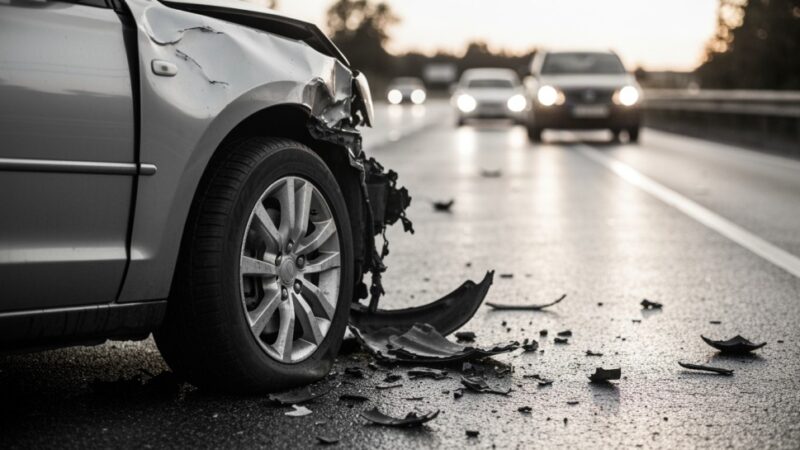 Pięć pojazdów w kolizji na A4: dwie osoby ranne, ruch zablokowany