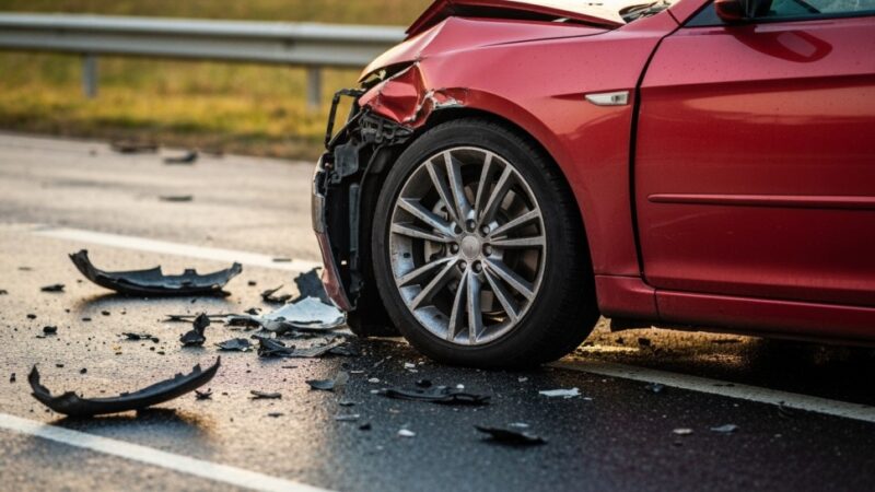 Motocyklista w ciężkim stanie po zderzeniu z ciężarówką na A1