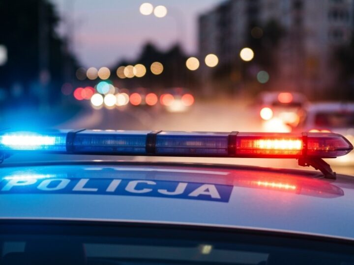 Młody mężczyzna zatrzymany przez policję z narkotykami w ręku
