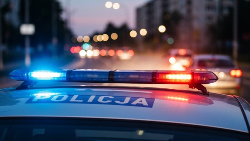 Młody mężczyzna zatrzymany przez policję z narkotykami w ręku