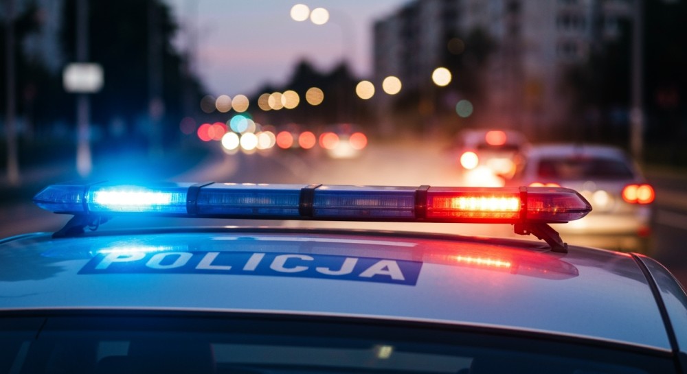 Młody mężczyzna zatrzymany przez policję z narkotykami w ręku