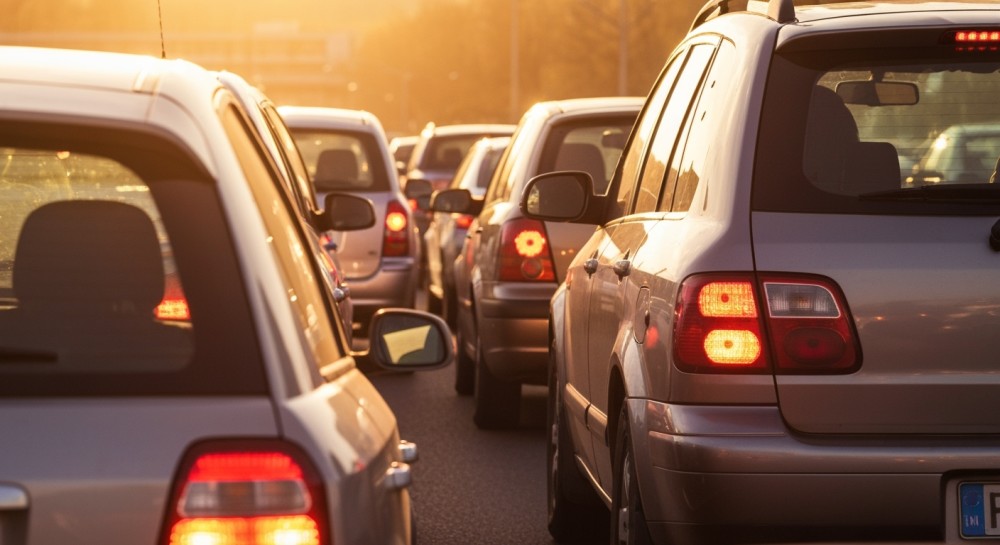Przewrócona ciężarówka blokuje Drogę Główną Południową – korki w Jastrzębiu-Zdroju